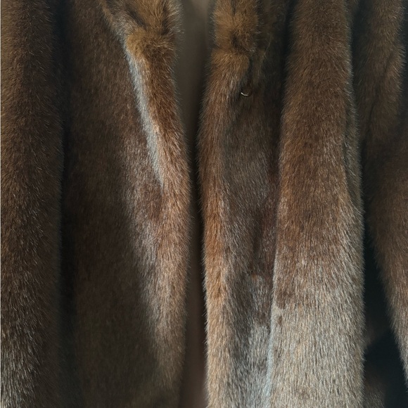 Brown Short Faux Fur Jacket - Picture 4 of 5